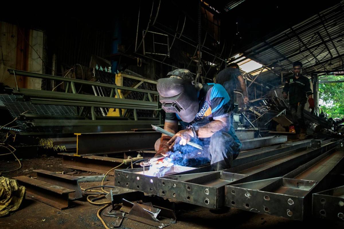 Structural steel fabrication
